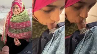 محجبة تونسية تمص زبر صديقها الصغير